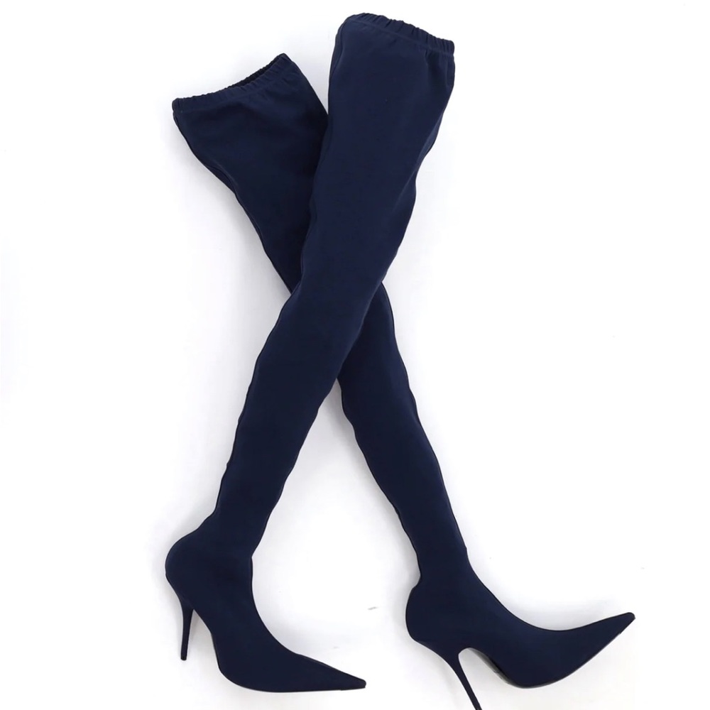 Balenciaga Knife Thigh Stretch High Boots - Size 39